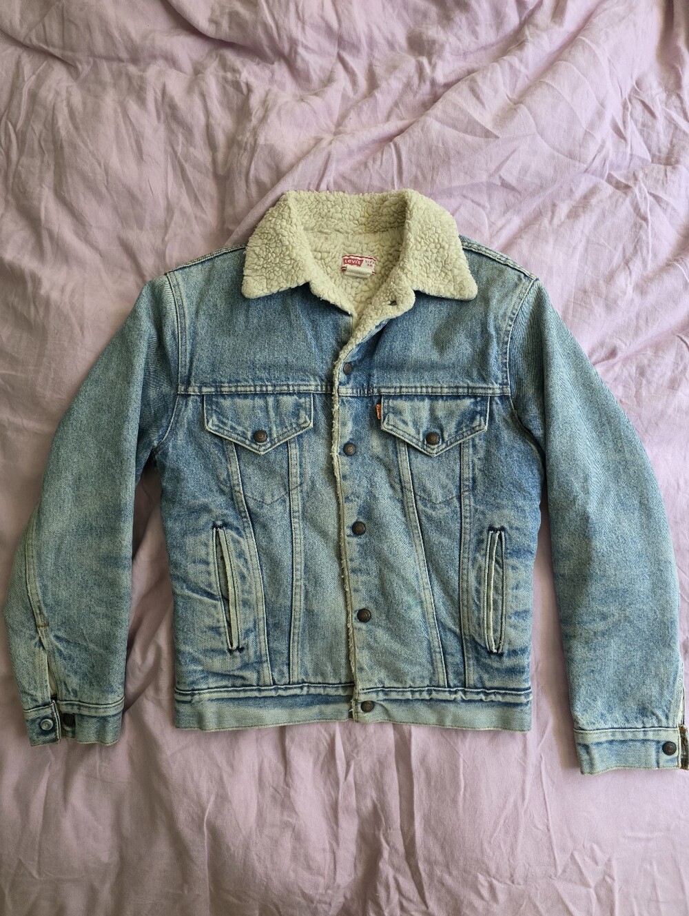 Vintage Levi's Orange Tab Sherpa Lined Denim Trucker Jacket